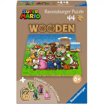 RAVENSBURGER Wooden Puzzles Kids - Super Mario (44 Pieces)