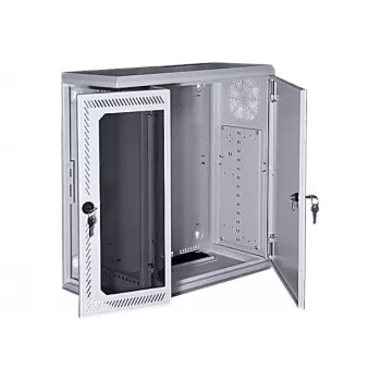 SCHWEITZER SYSTEMTECHNIK MultiFix 19-inch Wall Mount Enclosure 3U 48.3 cm (19 inch) Light Grey RAL 7035