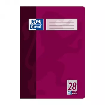 Oxford 100050332 A4 90 gsm vonalas utántöltő tömb - 100 lap, fehér, 4-szer lyukasztott, perforált, ragasztott fej