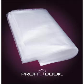 ProfiCook PC-VK 1015 vákuumtasak-készlet vákuumcsomagolóhoz - átlátszó, 50 tasak 22x30 cm