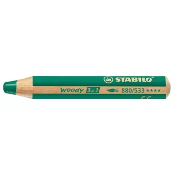 STABILO woody 3 in1 színes ceruza – zöld – 10 mm betét – 1 db