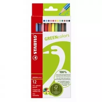 STABILO GREENcolors színes ceruzák – többszínű – 12 db