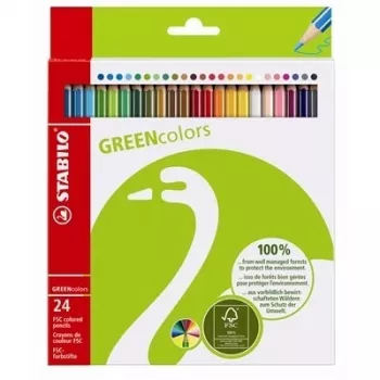STABILO Green Colors színes ceruzák – 2 mm – 24 darabos csomag