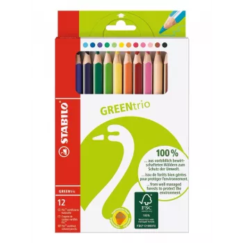 STABILO GREENtrio színes ceruzák – vegyes színek – 12 darabos csomag