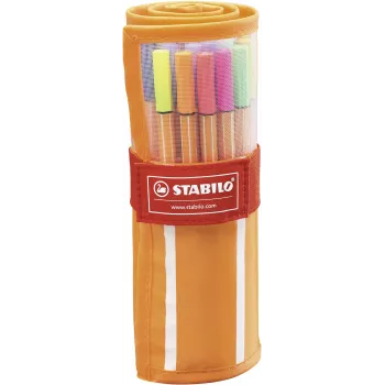STABILO point 88 fineliner tollkészlet – 20 különböző szín, 0,4 mm