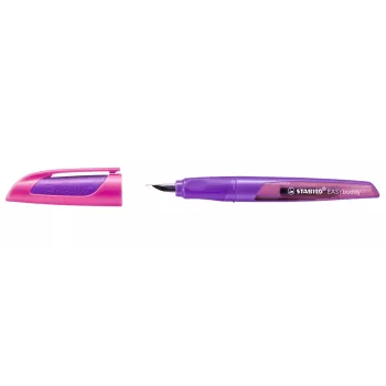 STABILO EASYbuddy töltőtoll – magenta / lila – patronos töltőrendszer – királykék tinta – jobb- és balkezeseknek – 1 db