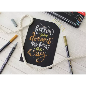 STABILO Pen 68 Metallic szálhegyű toll - réz - 1,4 mm - hatszögletű - egy darab