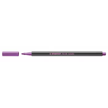 STABILO Pen 68 Metallic szálhegyű toll - metálrózsaszín - 1 db