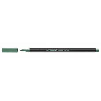 STABILO Pen 68 Metallic szálhegyű toll - metálzöld - 1 db