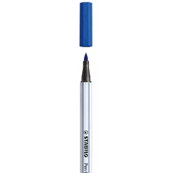 STABILO Pen 68 Brush - kék - ecsethegy - vízbázisú tinta - hatszögletű - 1 db