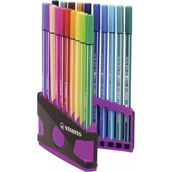 STABILO Pen 68 szálhegyű toll - színek válogatva - 20 darabos csomag