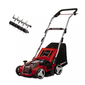 Einhell GE-SA 36/35 Li-Solo Power X-Change Cordless Scarifier & Aerator, 36V, 350mm Working Width, Without Battery and Charger, with Quick-Release Clamps and Cutting Height Adjustment (3420685)