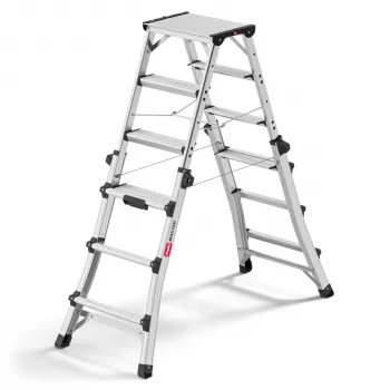 Hailo Master DTL100 2x4 - 2x6 fokos teleszkópos kombinált létra 150 kg alumínium