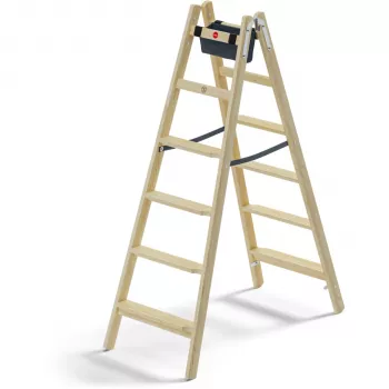 Hailo Master H80 2x6 fokos kétoldalú létra, 150 kg teherbírás, ezüst
