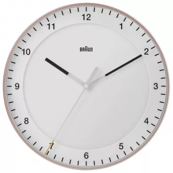Braun BC17PW kvarc falióra analóg, 30 cm, rózsaszín/fehér