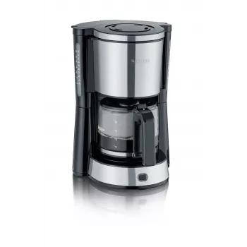SEVERIN KA 4823 szűrős kávéfőző, ezüst/fekete, 1,25L, 10 csésze, 1000W