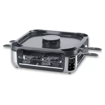 SEVERIN RG 2379 SEVENTO raclette-grill 1400 W 8 személy fekete/ezüst