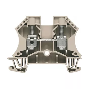 Weidmüller WDU 10 átmenő sorkapocs, csavaros csatlakozás, 10 mm², 57 A, bézs, 50 darab