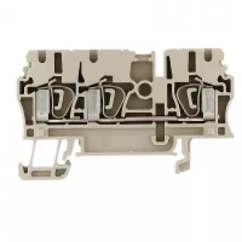 Weidmüller ZDU 2.5/3AN átmenő sorkapocs, rugós csatlakozás, 2,5 mm², bézs, 100 darab
