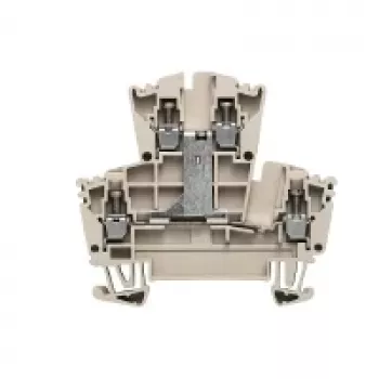 Weidmüller 1022300000 átmenő sorkapocs, 2 szintes, csavaros csatlakozás, 500 V, 24 A, 4 mm², sötétbézs
