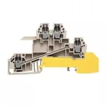 Weidmüller átmenő sorkapocs, csavaros csatlakozás, 2,5 mm², 24 A, 800 V, bézs, 50 darab