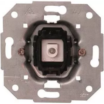 Heinrich Kopp 504600007 világításkapcsoló-betét, váltókapcsoló, alumínium, 10A 250V, IP20, süllyesztett, csavaros csatlakozó, HK05/HK07 sorozathoz