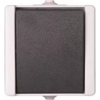 Heinrich Kopp Paris nyomókapcsoló, fekete és fehér, termoplaszt, IP44, 250 V, 10 A