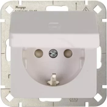Heinrich Kopp HK02 Schuko-aljzat fokozott érintésvédelemmel, tisztafehér (RAL 9010), süllyesztett