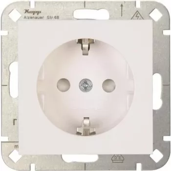 Heinrich Kopp HK07 Schuko-aljzat fokozott érintésvédelemmel tisztafehér (RAL 9010)