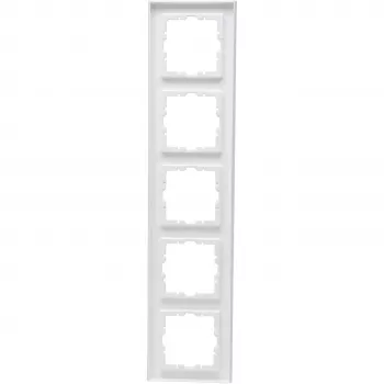 HEINRICH KOPP HK07 PURE 5-ös keret (370,8 x 86 x 9,5 mm | IP20 | szorítós rögzítés) - tisztafehér (407229008)