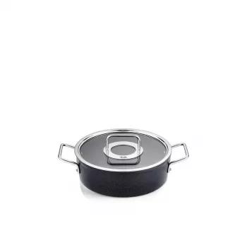 Fissler Adamant CA 24cm fedeles serpenyő üvegfedéllel, 4,2L, indukciós, tapadásmentes bevonat, made in Germany