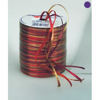 C.E. Pattberg raffia ajándékszálag fényes piros/arany 3,0 mm x 50,0 m