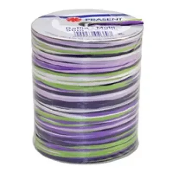 C.E. PATTBERG raffia ajándékszálag matt lila/zöld/fehér 3,0 mm x 50,0 m