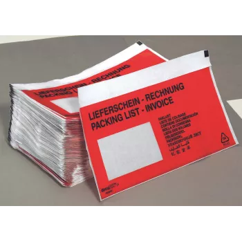 Vereinigte Papierwarenfabriken DIN Lang dokumentumtartó ablakkal többnyelvű szállítólevél számla 225x122mm