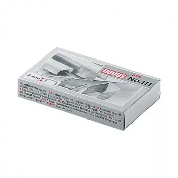 Novus No.111 tűzőkapocs - 4 mm - 2000 darab - 15 lap - fém - szürke