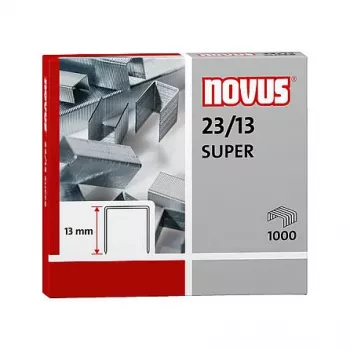 Novus Dahle Novus 23/13 SUPER tűzőkapocs-csomag - 1,3 cm - 1000 tűzőkapocs - acél - rozsdamentes acél
