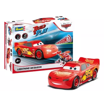 Revell Build & Play Disney Pixar Cars Lightning McQueen jármű világítással és hanggal, 1:20 méretarány, összerakható makett