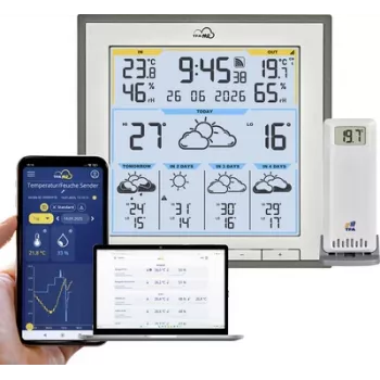 TFA TFA.me ID-08 WLAN meteorológiai állomás szürke