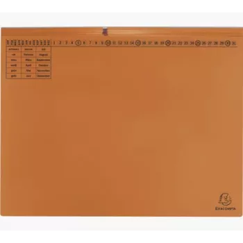 Exacompta 370309B Elastic File Folder - A4 - Cardboard 320 g/m² - Orange
