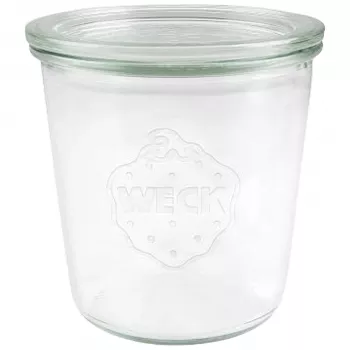 WECK Sturzglas 580 ml készlet 6 darabbal – átlátszó befőttesüvegek fedéllel, kapcsokkal és gumitömítéssel
