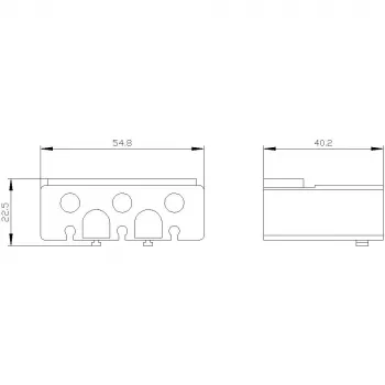 Siemens SIRIUS 3RT2 kapocsburkolat keretkapcsokhoz, 3 pólusú 3RT29364EA2