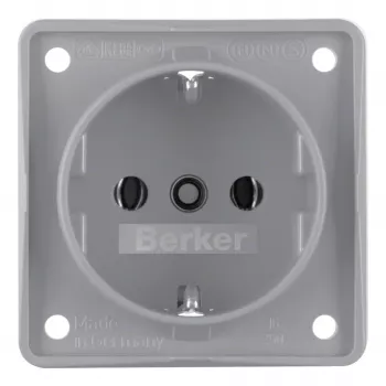 Berker Schuko Socket 941852506 Matte Grey