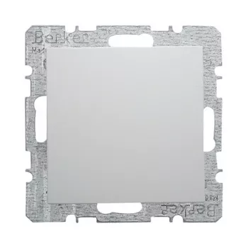 Berker 6710091909 Blank Cover with Central Plate, Polar White Matt