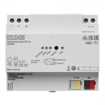 JUNG KNX tápegység 1280mA 21280 REG DIN sín