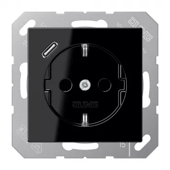 JUNG SCHUKO Socket A1520-18CSW with USB Type C