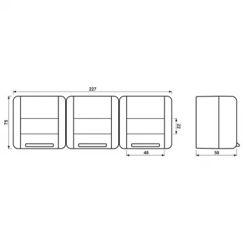 JUNG SCHUKO aljzat 3-as 16A 250V 8230 NAW alpesi fehér