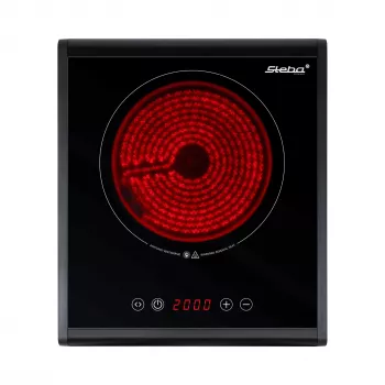 Steba HK 25 kerámiaüveg főzőlap 2000W 1 főzőzóna fekete/ezüst