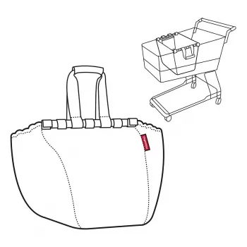 Reisenthel Easyshoppingbag fekete - 30L bevásárlótáska troli rögzítéssel