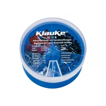 KLAUKE ST 11 B szigetelt érvéghüvely-készlet - 625 darab, 0,5-10 mm², szürke/fekete doboz