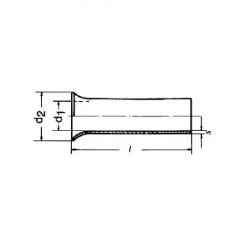 Klauke érvéghüvely 2,5 mm² 10 mm ónozott réz cső-érvéghüvely DIN 46228